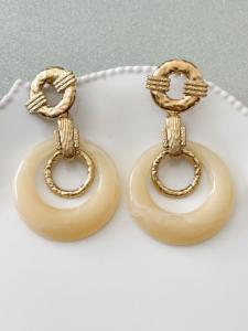 Boucles Cali beige doré