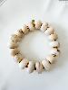 Bracelet Paula perles beige doré