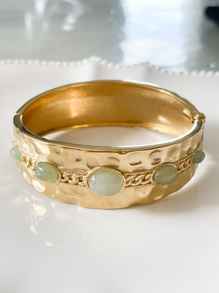 bracelet River vert doré
