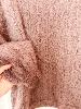 Pull torsadé taupe de la capsule fantaisie