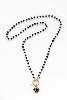 collier Rosemary noir doré de Shlomit Ofir