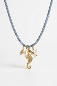Collier Marine bleu ciel doré de Shlomit