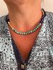 Collier Bonbon turquoise doré