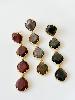 Boucles Paloma pierres marron doré