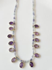 Collier Randy violet doré