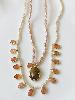 Collier Randy blanc rose doré