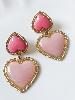 Boucles Love rose doré