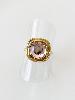 bague cristal retro champagne doré