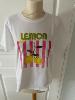 t shirt blanc citron rose 36/42