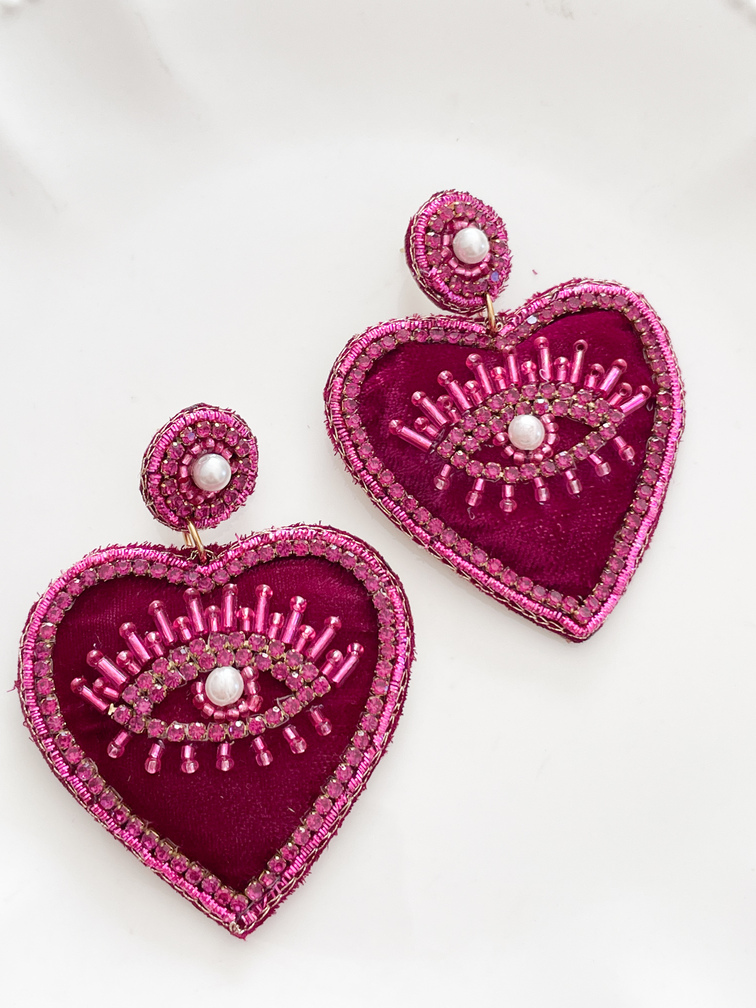 boucles Oeil rose de Mandalita