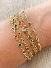 Collier bracelet multicolore doré