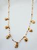 Collier gouttes gravées doré