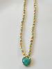 collier Biba turquoise doré