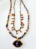 Collier pierres oeil de tigre doré