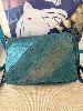 Sac diagonal cuir bleu  