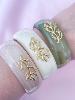 Bracelet corail rose doré