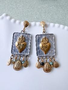 Boucles Sandra doré argenté