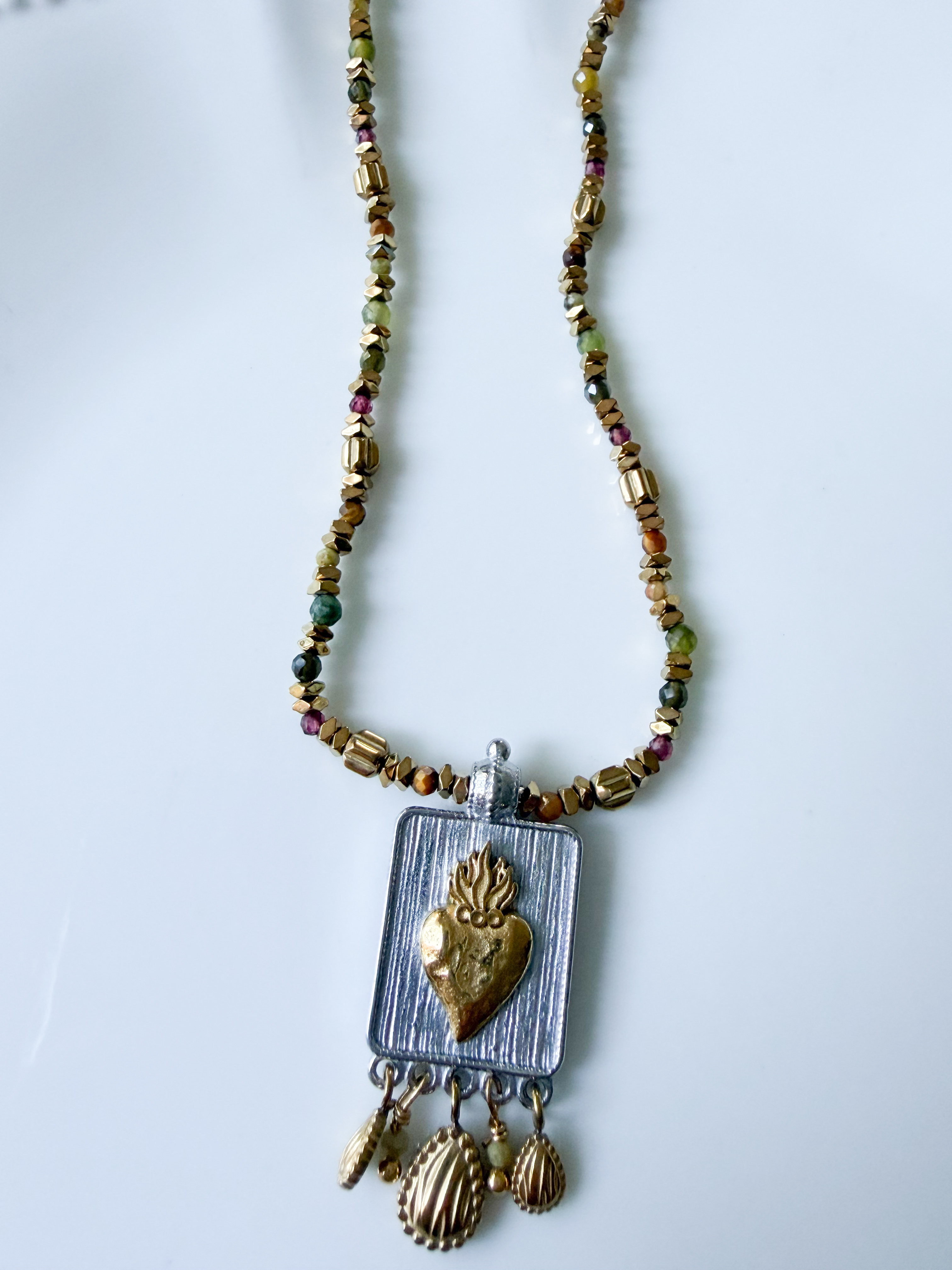 Collier Sandra doré argenté