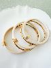 Bracelet 5 rangs beige doré