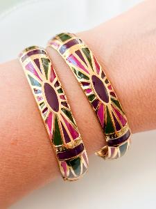 Bracelet Sonia violet doré