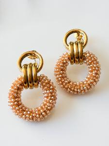 Boucles Thelma beige doré