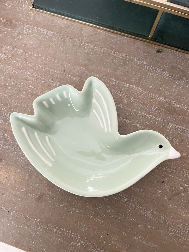 Coupelle oiseau vert