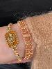 Bracelet pierres Jill orange doré