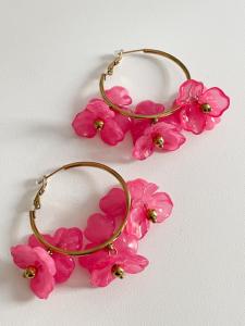 Boucles créoles Mila rose doré