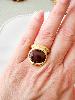 Bague Chloé pierre marron doré