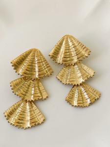 Boucles Coquillage doré du Live