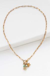collier Nerine verte doré de Shlomit Ofir