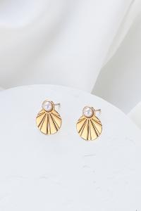 boucles Alma puce blanc doré de Shlomit Ofir