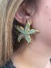 Boucles étoile de mer turquoise doré