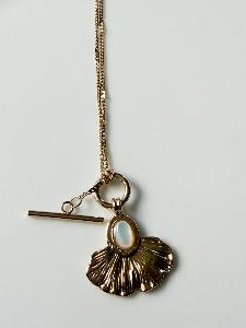 Collier fin Camille blanc doré 