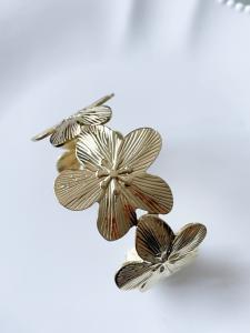 Bracelet fleurs doré