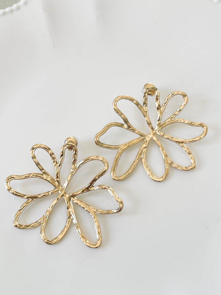 Boucles flowers doré