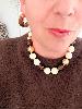 Collier Pedro beige graou doré
