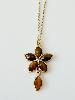 Collier Lia pierres marron doré