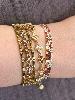 Bracelets strass marron doré lot de 3