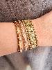 Bracelet Chloé marron gravé doré