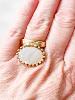 bague ovale rose doré