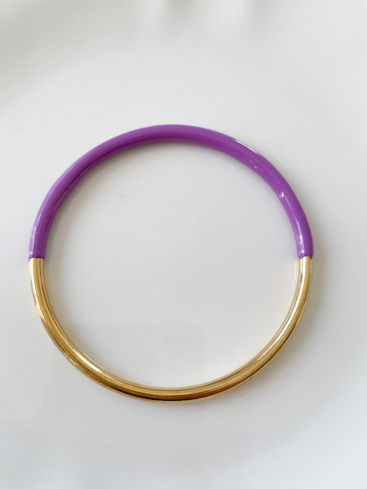 bracelet Alice violet doré 