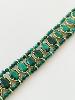 Bracelet pierres Jill vert doré