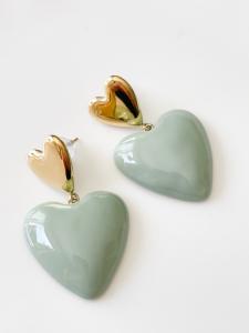 boucles Amour kaki doré
