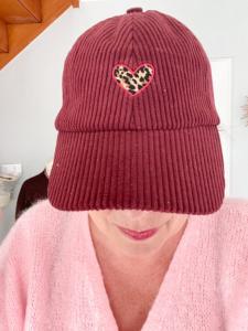 Casquette coeur graou bordeaux