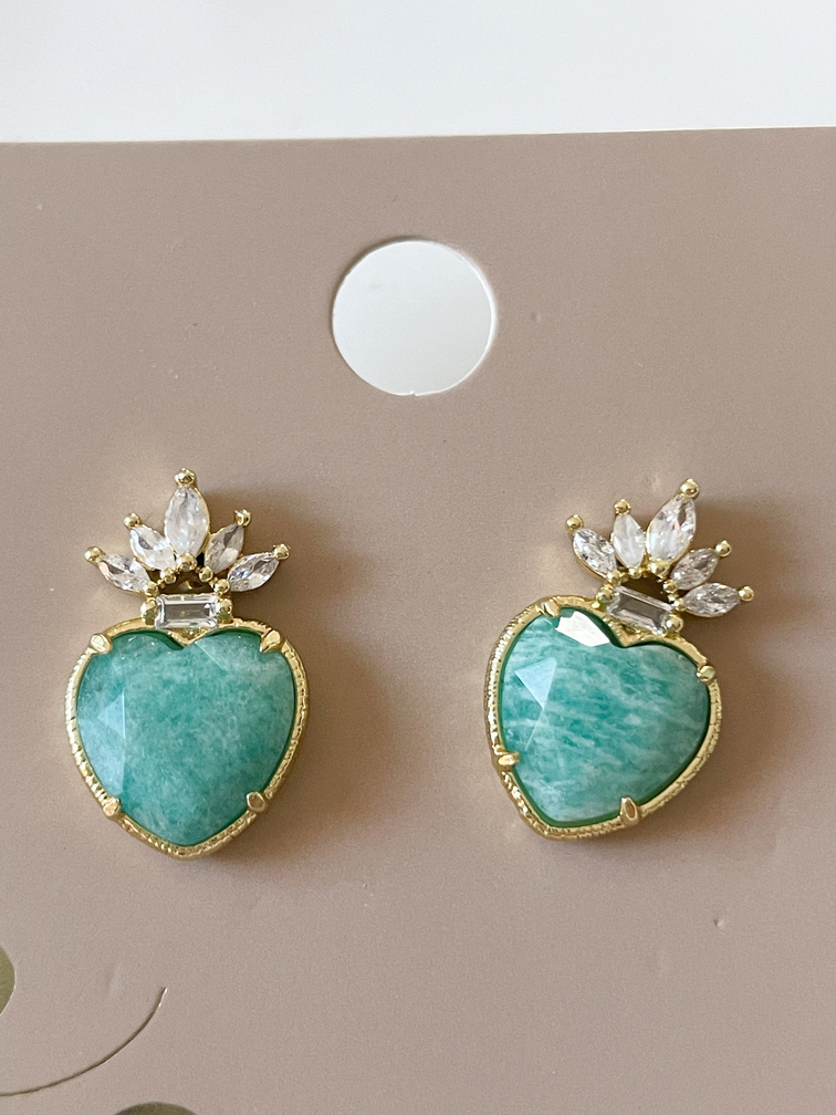 boucles Lina turquoise doré