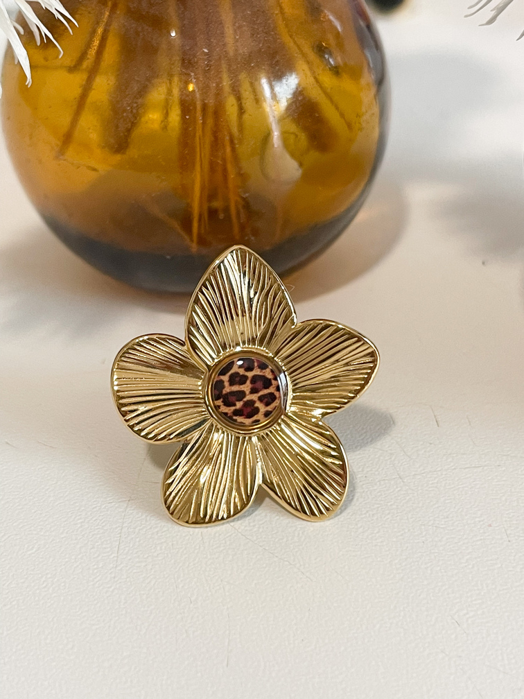 bague fleur graou doré