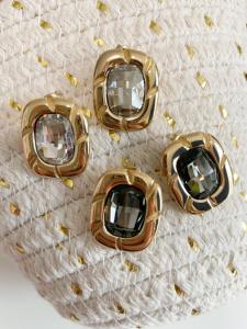 boucles Biba blanc doré