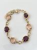 Bracelet cristal violet rose doré