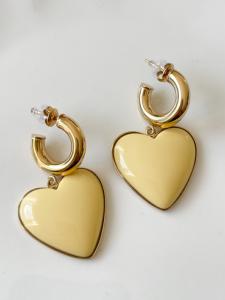 boucles coeur jaune doré du Live